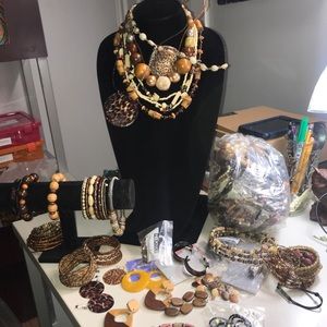Wooden jewelry lot used